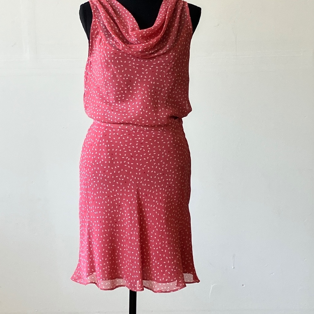 Covington Pink Dotted Sleeveless Skirt Set
